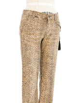 Roberto Cavalli Cheetah Print Flared Trousers Bottom arcadeshops.com