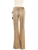 Roberto Cavalli Cheetah Print Flared Trousers Bottom arcadeshops.com