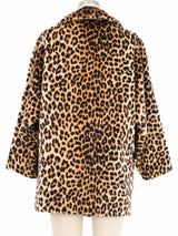 1960s Leopard Print Faux Fur Swing Coat Outerwear arcadeshops.com