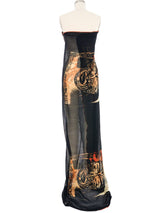 1990s Jean Paul Gaultier Maori Tribal Mesh Wrap Dress arcadeshops.com