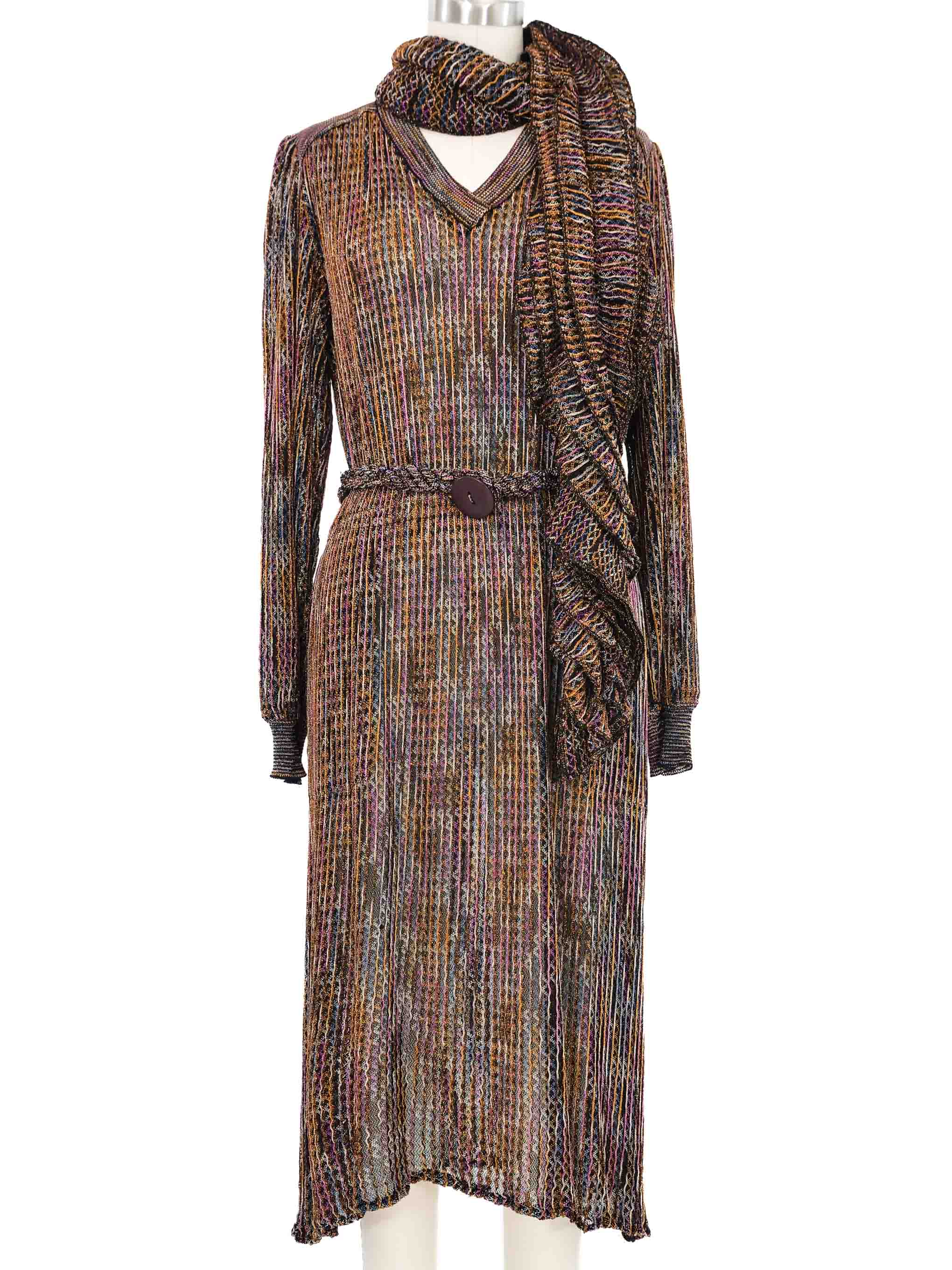 missoni metallic knit dress Missoni Metallic Paillette Pleated Knit Halter Mini Dress