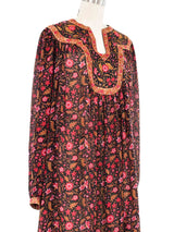 Ritu Kumar Silk Block Print Floral Midi Dress Dress arcadeshops.com