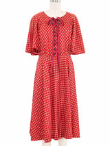 Ted Lapidus Ditsy Floral Lace Up Flutter Sleeve Dress Dress arcadeshops.com