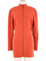 Alaia Terracotta Ribbed Knit Mini Dress Dress arcadeshops.com