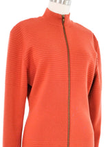 Alaia Terracotta Ribbed Knit Mini Dress Dress arcadeshops.com