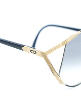 Christian Dior Oversized Goldtone and Black Sunglasses Accessory arcadeshops.com