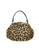 1950s Faux Leopard Print Top Handle Bag Accessory arcadeshops.com