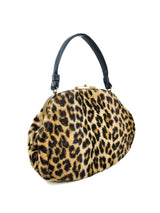 1950s Faux Leopard Print Top Handle Bag Accessory arcadeshops.com