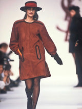 1990 Yves Saint Laurent Suede Tunic Dress Dress arcadeshops.com