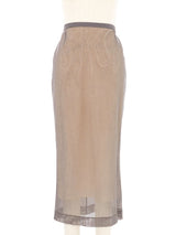 1998 Dolce & Gabbana Blush Mesh Skirt Ensemble Suit arcadeshops.com