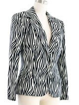 1996 Gianni Versace Couture Zebra Print jacket Jacket arcadeshops.com