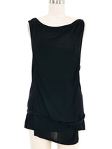 Gianni Versace Couture Silk Jersey Layered Sleeveless Top Top arcadeshops.com