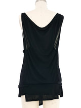Gianni Versace Couture Silk Jersey Layered Sleeveless Top Top arcadeshops.com