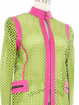 Gianni Versace Perforated Leather Jacket Jacket arcadeshops.com
