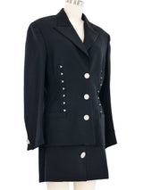 1995 Gianni Versace Corset Hardware Skirt Suit Suit arcadeshops.com