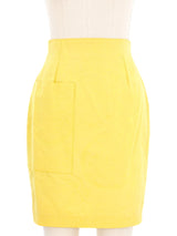 1991 Istante by Gianni Versace Yellow Brocade Skirt Suit Suit arcadeshops.com