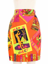 1992 Istante by Versace David Hockney Printed Skirt Suit Suit arcadeshops.com