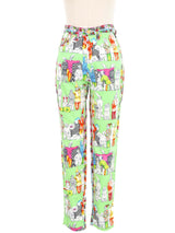 Versace Jeans Couture Pierrot Print Pants Bottom arcadeshops.com