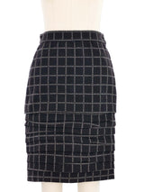 1987 Gianni Versace Sculpted Wool Mini Skirt Bottom arcadeshops.com