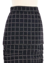 1987 Gianni Versace Sculpted Wool Mini Skirt Bottom arcadeshops.com