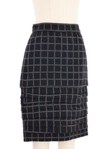1987 Gianni Versace Sculpted Wool Mini Skirt Bottom arcadeshops.com