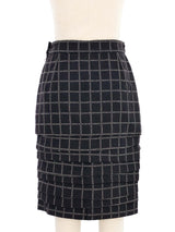 1987 Gianni Versace Sculpted Wool Mini Skirt Bottom arcadeshops.com