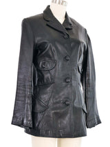 Gianni Versace Leather Blazer Jacket arcadeshops.com