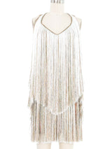 Missoni Metallic Full Fringe Halter Dress Dress arcadeshops.com
