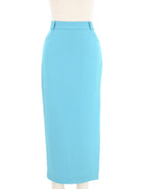 Gianni Versace Couture Blue Western Skirt Ensemble Suit arcadeshops.com