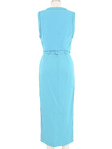 Gianni Versace Couture Blue Western Skirt Ensemble Suit arcadeshops.com