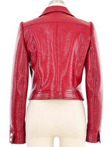 Courreges Lipstick Red Vinyl Jacket Jacket arcadeshops.com