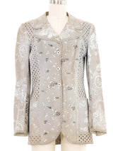 1970s Roberto Cavalli Floral Suede Jacket Jacket arcadeshops.com