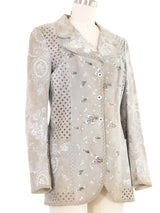 1970s Roberto Cavalli Floral Suede Jacket Jacket arcadeshops.com