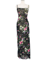 1990s Vivienne Tam Floral Mesh Slip Dress arcadeshops.com