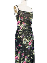 1990s Vivienne Tam Floral Mesh Slip Dress arcadeshops.com