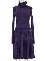 2008 Chanel Plum Rib Knit Dress Dress arcadeshops.com