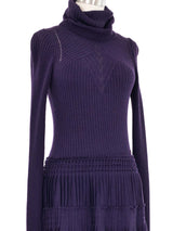 2008 Chanel Plum Rib Knit Dress Dress arcadeshops.com