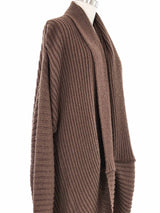 1980s Issey Miyake Brown Cocoon Cardigan Jacket arcadeshops.com