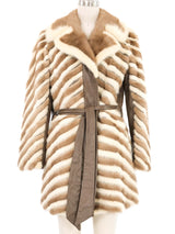 1960s Chevron Mink Fur Coat Outerwear arcadeshops.com