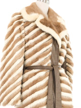 1960s Chevron Mink Fur Coat Outerwear arcadeshops.com