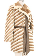 1960s Chevron Mink Fur Coat Outerwear arcadeshops.com