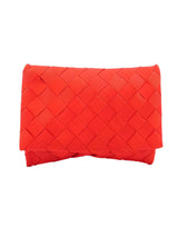 1960s Red Grosgrain Ribbon Woven Convertible Clutch Accessory arcadeshops.com