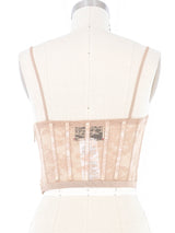2018 Gucci Nude Lace Bustier Top arcadeshops.com