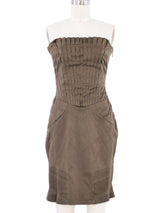 Gucci Pleated Bustier Mini Dress Dress arcadeshops.com