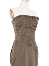 Gucci Pleated Bustier Mini Dress Dress arcadeshops.com
