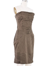 Gucci Pleated Bustier Mini Dress Dress arcadeshops.com