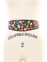 1970s Valentino Patent Floral Waist Belt Accessory arcadeshops.com