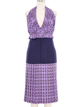 2001 Chanel Clover Print Halter Dress Dress arcadeshops.com