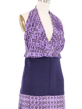 2001 Chanel Clover Print Halter Dress Dress arcadeshops.com