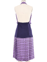 2001 Chanel Clover Print Halter Dress Dress arcadeshops.com